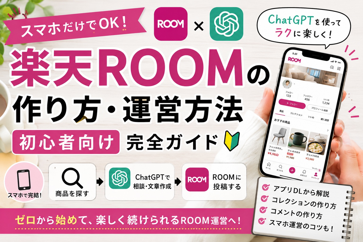 ChatGPTを使った楽天ROOMの作り方・運営方法