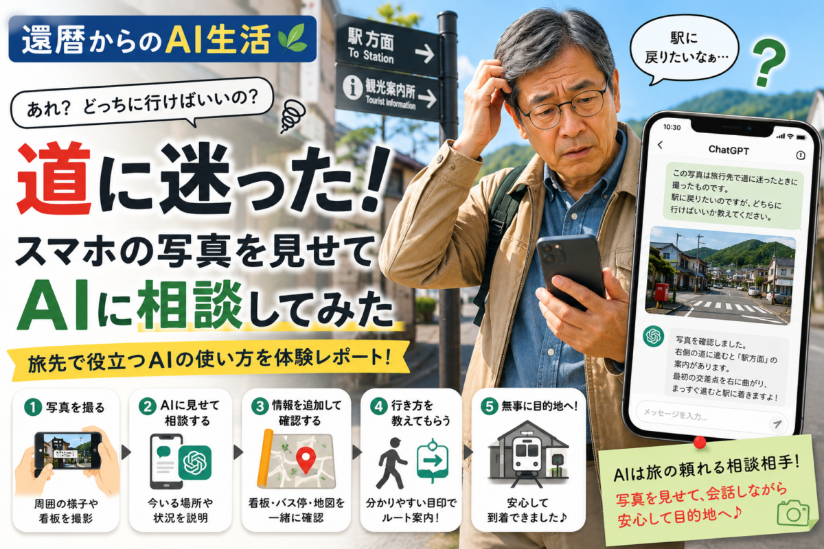旅先で道に迷った。スマホの写真をChatGPTに見せて相談してみた