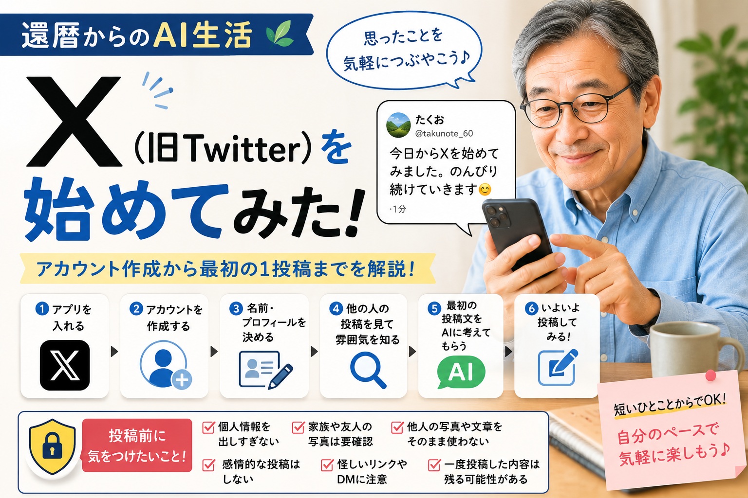 Xって何を書けばいいの？AIに手伝ってもらいながら最初の1投稿をしてみた